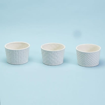 Basketweave Deli Container | White 16oz
