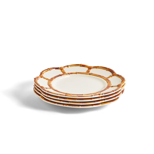 Bamboo Style Dessert Plate | Natural 8.75in