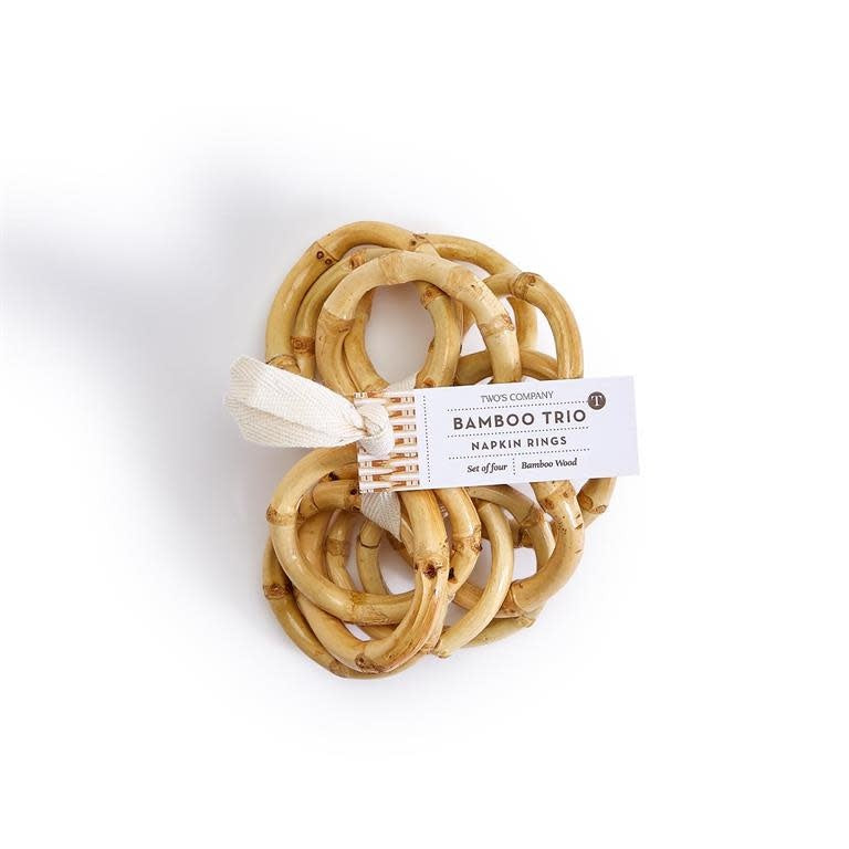 Bamboo Napkin Ring Set of 4
