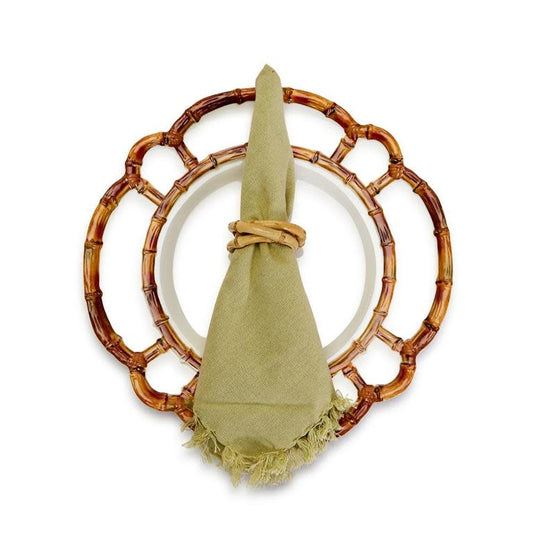 Bamboo Napkin Ring Set of 4