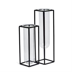 Vase with Square Metal Stand Small