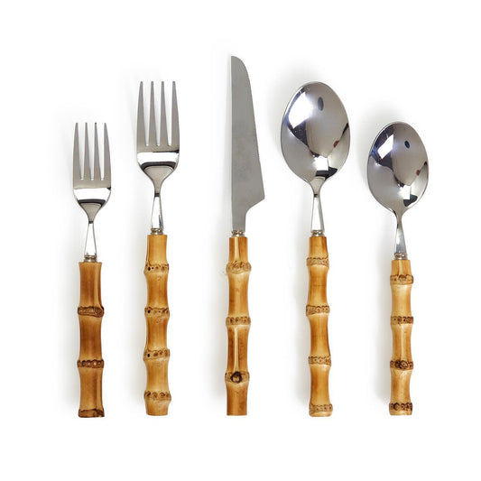 Bamboo Flatware Set of 5 | Natural