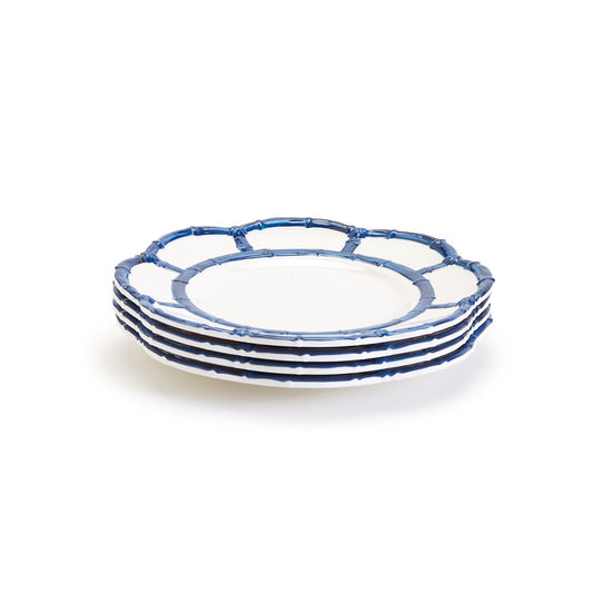 Bamboo Style Dessert Plate | Blue 8.75in