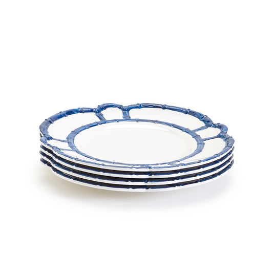 Bamboo Style Dinner Plate | Blue 11in
