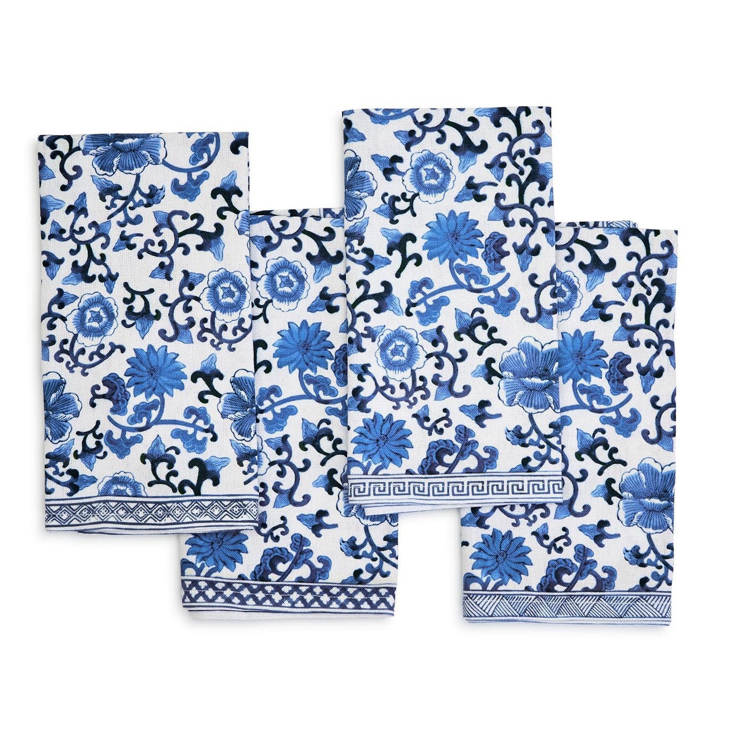 Chinoiserie Napkin Set of 4 | Blue + White 20in