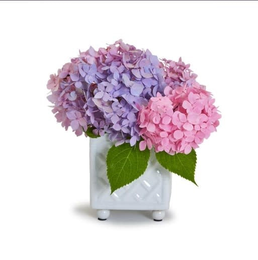 Faux Bamboo Square Flower Vase