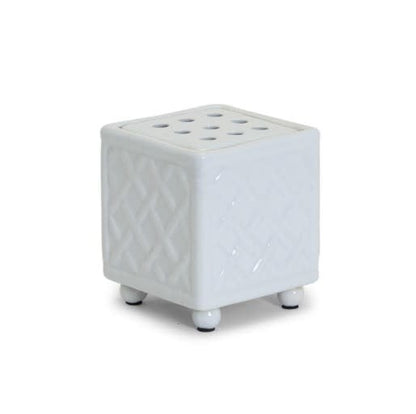 Faux Bamboo Square Flower Vase