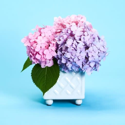 Faux Bamboo Square Flower Vase