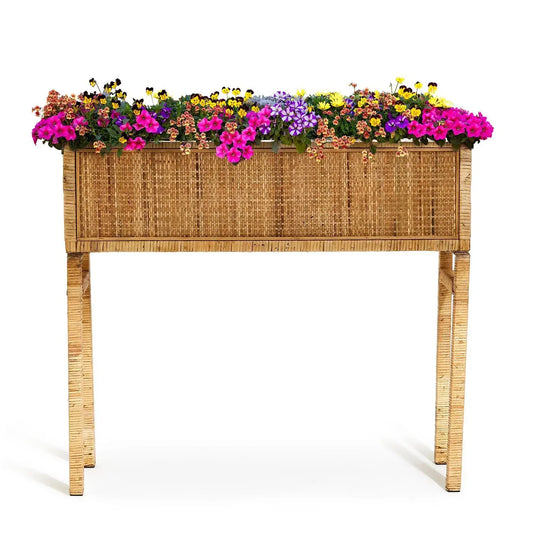 Rattan Table Planter | 30.75in x 27.5in