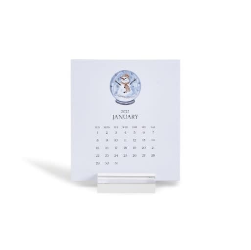 2023 Desk Calendar with Acrylic Stand, Gift Boxed