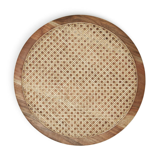 Cane Woven Rotating Centerpiece | 18in