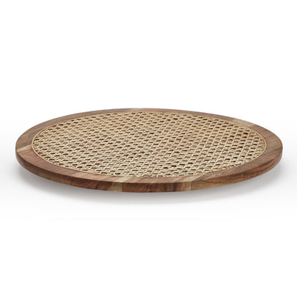 Cane Woven Rotating Centerpiece | 18in