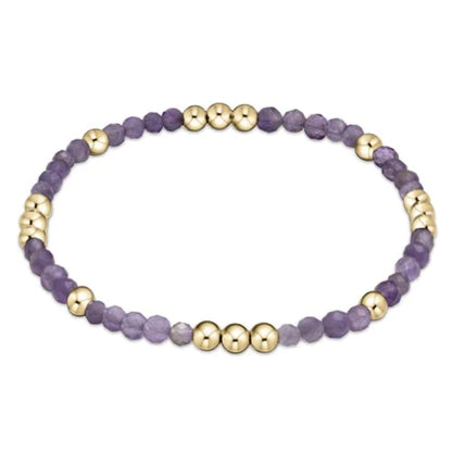 Worthy Pattern 3mm Bead Bracelet | Hematite