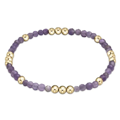 Worthy Pattern 3mm Bead Bracelet | Hematite