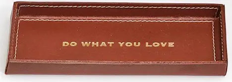 Engraved Leather Catchall Tray | 7.75in x 3.25in