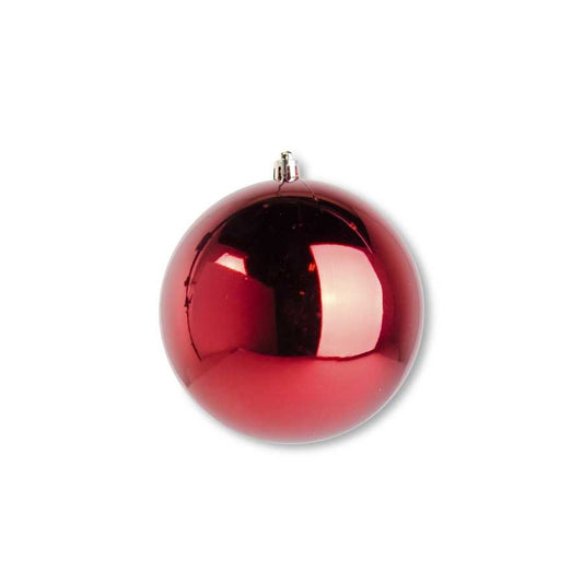 Red Shiny Shatterproof Round Ornament 4.5"