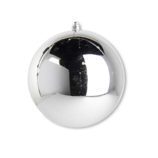 Silver Shiny Shatterproof Ornament 4.5"
