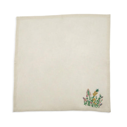 Wild Flowers Embroidered Napkin Set of 4