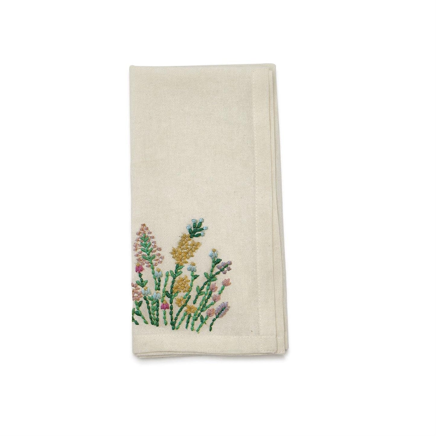 Wild Flowers Embroidered Napkin Set of 4