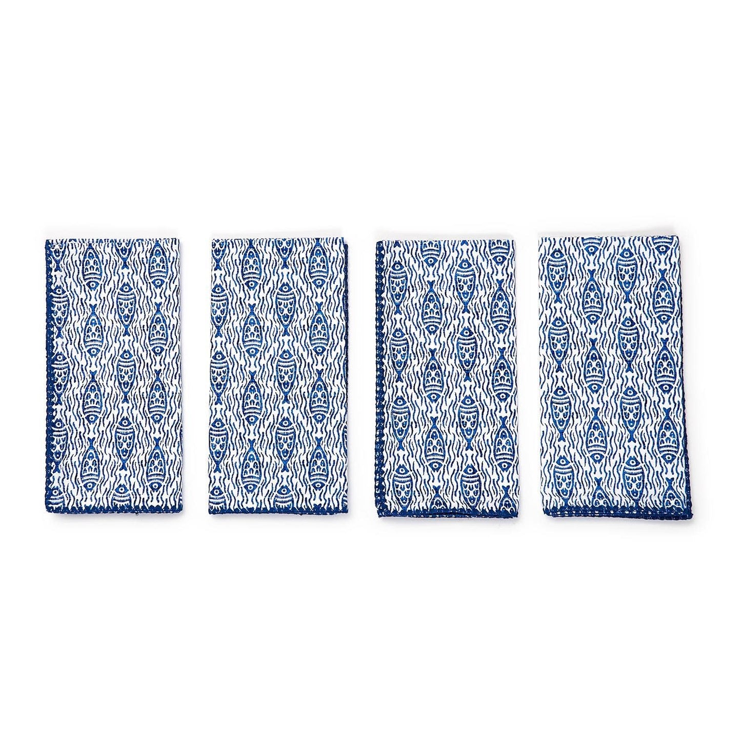 Aquatic Pattern Napkin Set of 4