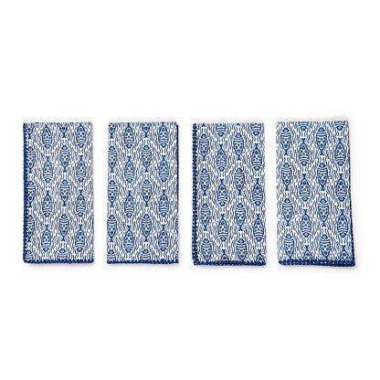 Aquatic Pattern Napkin Set of 4