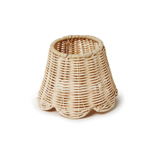 Rattan Scallop Edge Lamp Shade | 4.25x5.5in