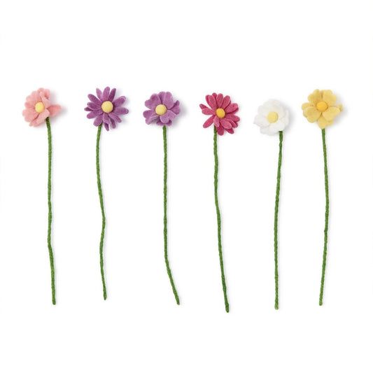 Felt Flower with Wire Stem