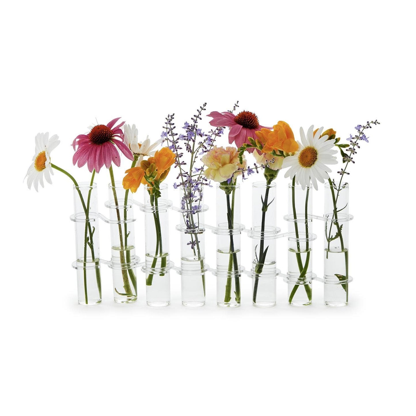 Hinged 8 Tube Flower Vase | 13in