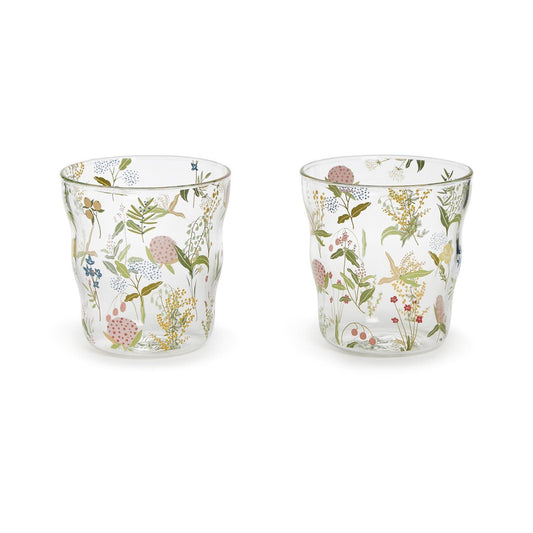 Flower Garden Double Old Fashion Glass | Box of 18
