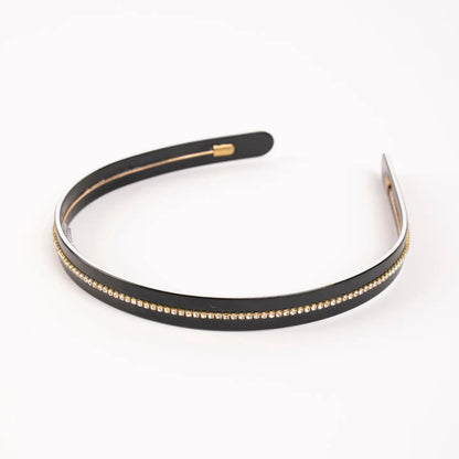 Acetate + Crystal Headband | Black + White