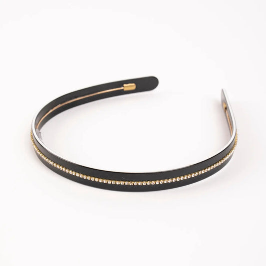 Acetate + Crystal Headband | Black + White