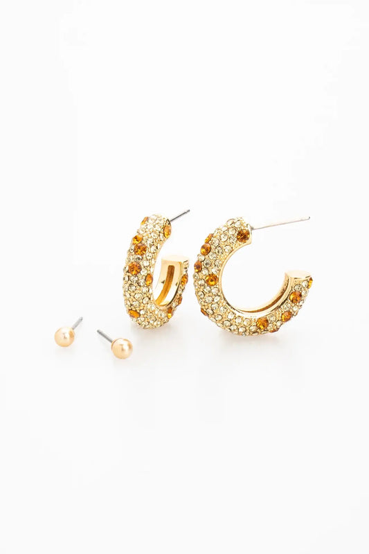 Alicia Crystal Hoop Duet | Topaz
