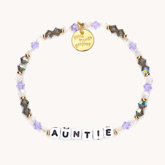 Auntie Mom Life Beaded Stretch Bracelet