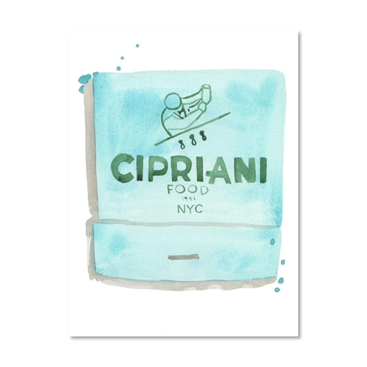 Watercolor Print | Cipriani Matchbook 5x7in