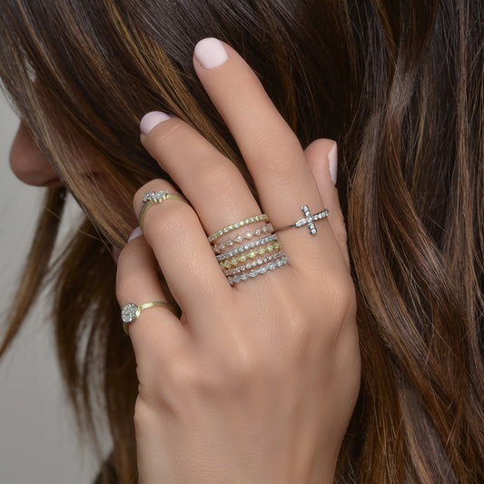 Petite Diamond Kite Band Rose Gold