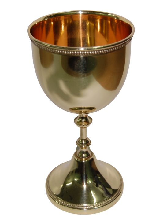 Chalice Cup Gadroon w/ Gold Silver Plate | 9in