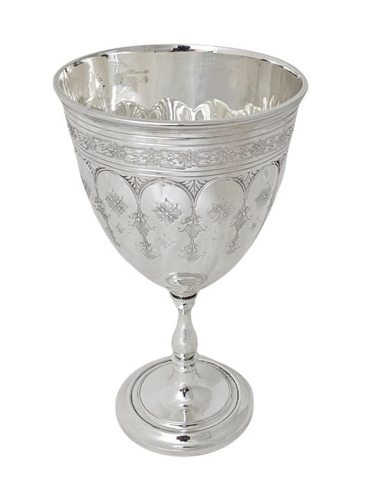 Goblet Extra Large English Silver Plate c.1880 | 10in