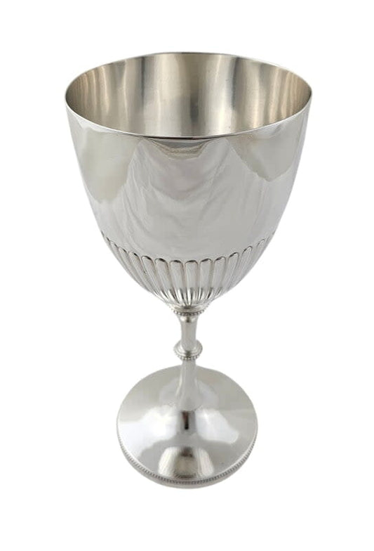 Goblet Fluted English Silver Plate c.1880 | 8in