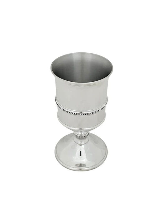 Pewter Goblet Beaded Ridge | 5.85in