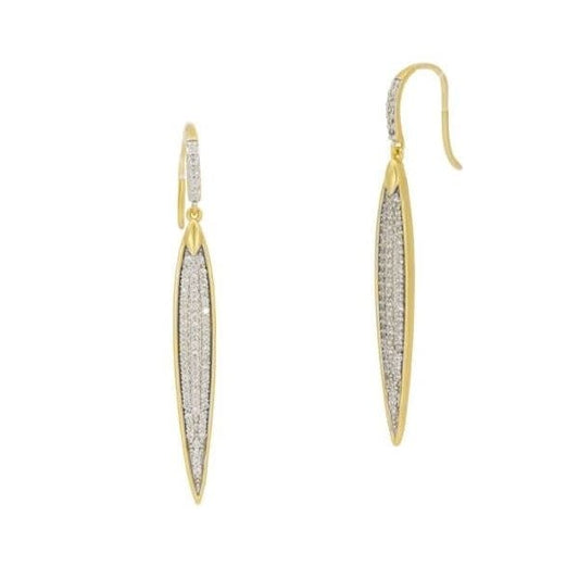 Petals and Pave Large Hook Earrings