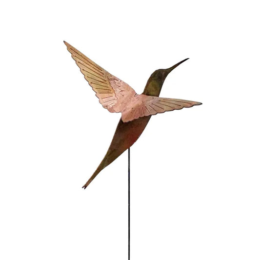 Copper 4.75in Hummingbird Flower Spike | 13in