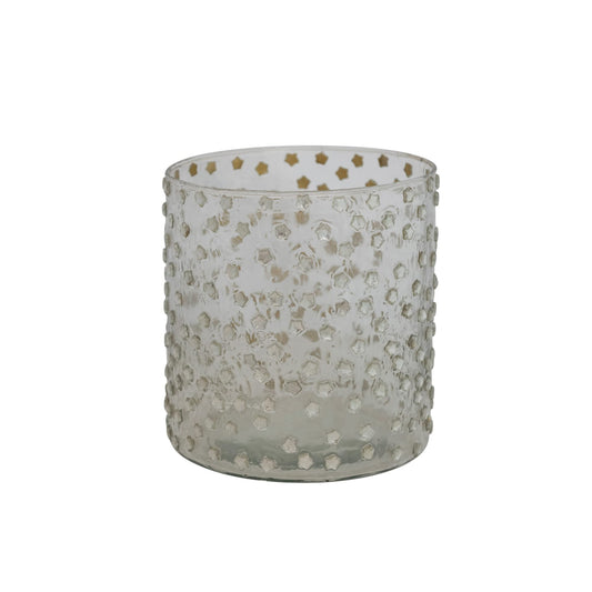 Glass Star Mosaic Candle Holder | 6in X 6.5in