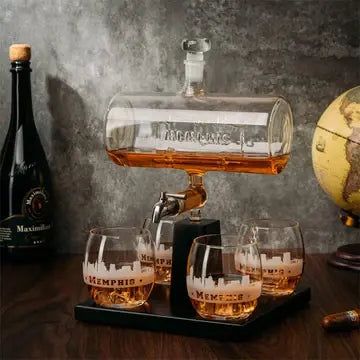 Memphis  Skyline Decanter Set | 37oz