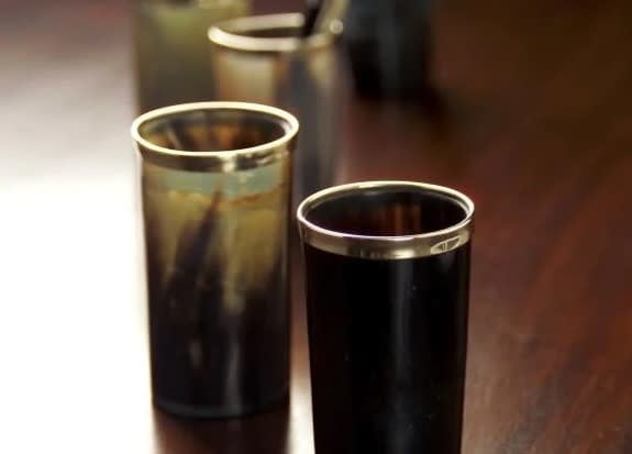 Horn Cups w/ Silver Rim