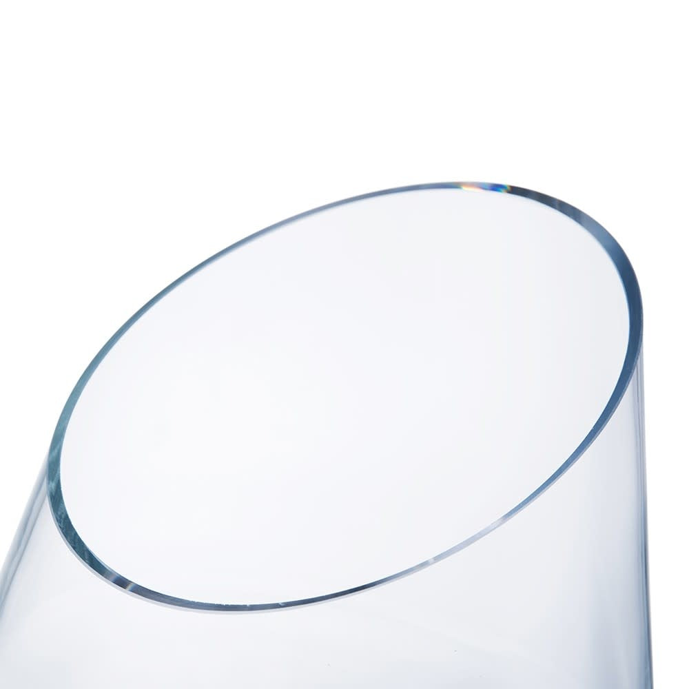 Glass Angled Bowl | Clear 7.5in