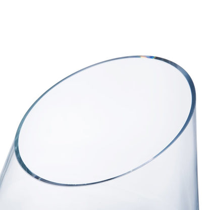 Glass Angled Bowl | Clear 7.5in