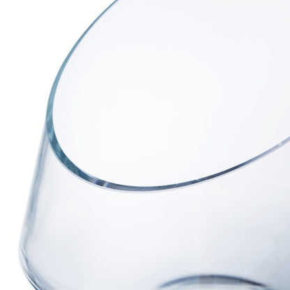 Glass Angled Bowl | Clear 7.5in
