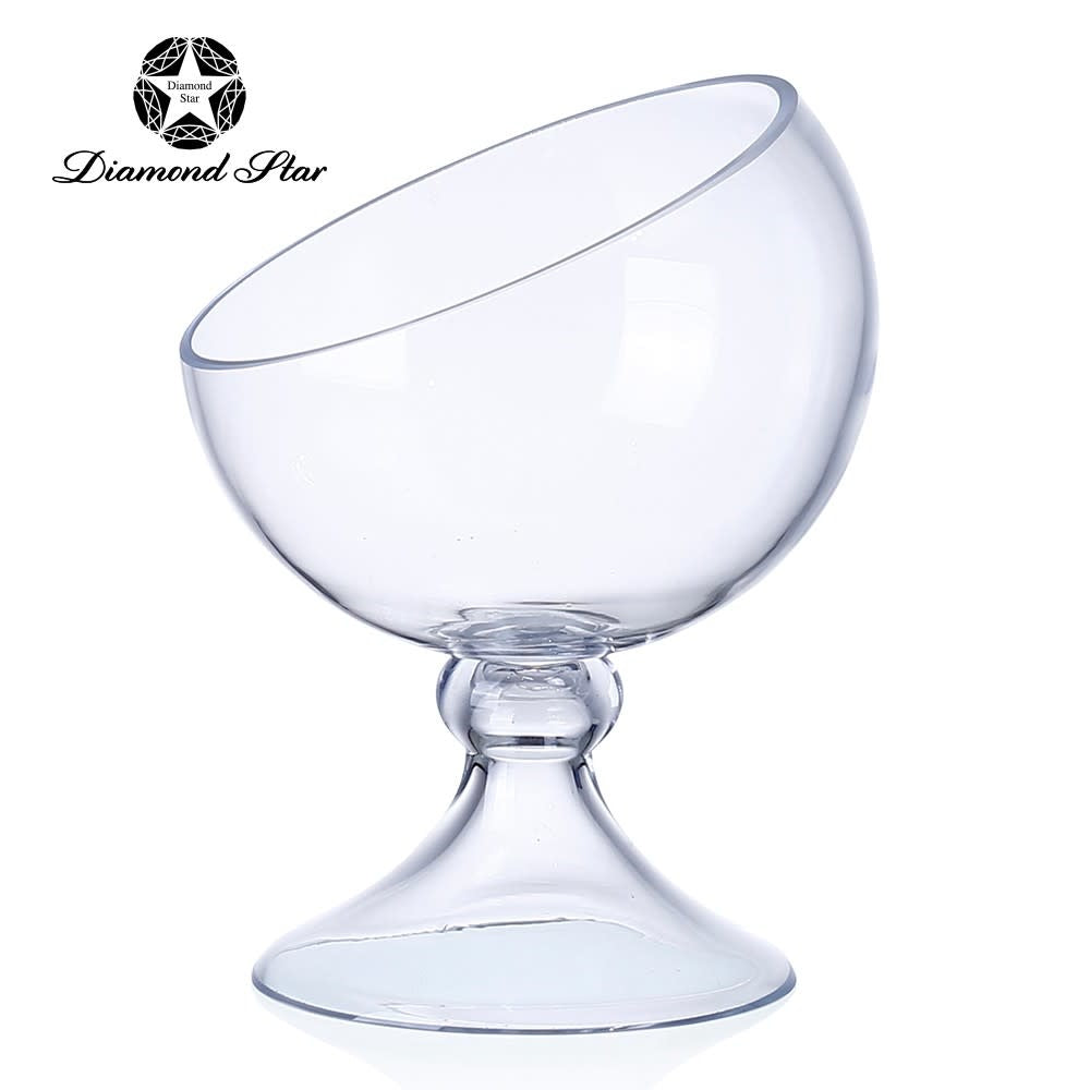 Glass Footed Bowl | Clear 13in
