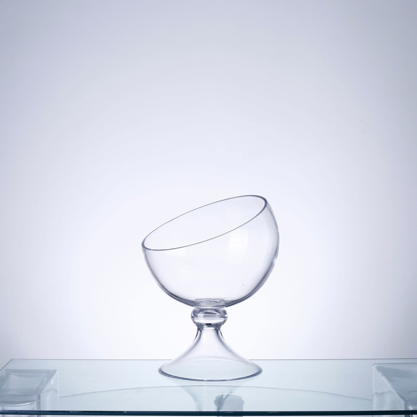 Glass Footed Bowl | Clear 13in