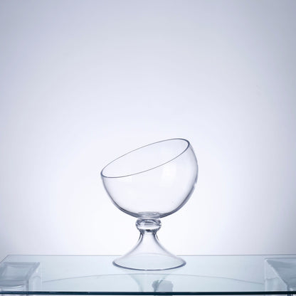 Glass Footed Bowl | Clear 13in